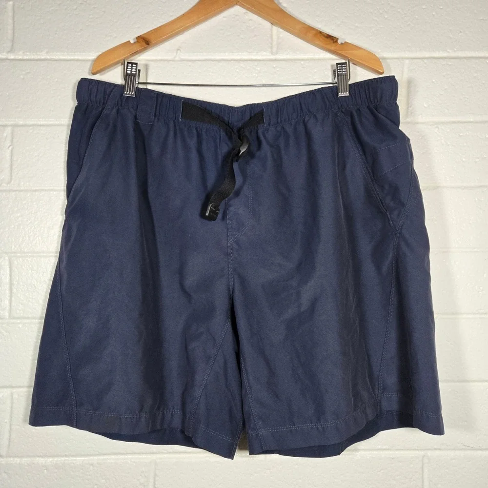 2 Lot North Face XL 8.5 Inseam Nylon Shorts Elastic Waist Belted Outdoor Hiking